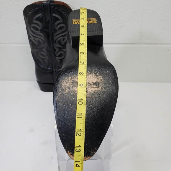 DAN POST Black Leather Mignon Corona Menโs 16 EW Western Cowboy Boots DP2110 - Picture 13 of 16